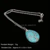 Pendant Necklaces Natural Quartz Opal Stone Pendants Handmade Rose Gold Color Tree Of Life Wrapped Drop Shaped Crystal Pendant Neckl Dhzzp