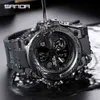 Sanda Outdoor Sports Men's Watches Military Quartz Digital LED Watch Men Waterproof Watch Watches shock Watches Relogio Masculino X0524