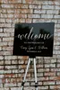 Party Decoration Clear Or Black Glass Look Acrylic Wedding Welcome Sign Personalized Perspex Modern Display