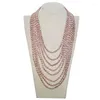 Pendant Necklaces 18-30 Inches Long Chain Natural Lavender Rice Shaped Freshwater Pearl Necklace