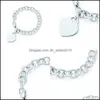 Bracelets de charme Charme pour cadeaux en forme de coeur Femmes élégant Tif Bracelet Verrouillage Correspondant Monde Drop Livraison 2022 Bracelets de bijoux DHF3E