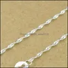 Catene 20Pcs 925 Sterling Sier Jewelry Fashion Classic Wave Chain Collana Regalo di Natale per donna Drop Delivery 2022 Collane Pend Dh4S1