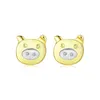 Hot S925 Silver Stud örhängen pläterade 18k Gold Piggy Personlig varumärke örhängen Fashion Women High Endörhängen smycken Valentins dag Mors dag födelsedagspresent SPC