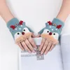 Accessoires pour cheveux 1 paire épaississement hiver sans doigts en peluche velours chaud dessin animé renne enfants gants enfants mitaines