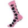Erkek çorap 1 çift erkek çorap tarak pamuk şerit spot nokta renkli geometrik yenilik komik çorap t221011