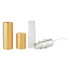 quality 5ml Portable Aluminum Refillable Perfume Bottle Travel Atomizer Glass Spray Empty Cosmetic Containers