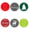Gift Wrap 500Pcs 6 Designs 1 Inch Round Christmas Beautiful Design Seal Labels Stickers For DIY Envelope Stationery Decoration