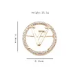 23ss 2color Brand Designer V Letter Brooches 18K Gold Plated Brooch Crystal Suit Pin Small Sweet Wind Jewelry Accessorie Marry Wedding Party Gift