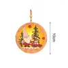 Decorazioni natalizie Ornamento da appendere resistente all'usura Ciondolo luminoso a forma di stella rotonda a cinque punte in legno delicato per l'uso quotidiano