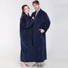 Męska odzież snu Mężczyźni Zimowa termiczna rozmiar plus dodatkowe grube siatka flanelowa bosła męska męska szlafrok szlafroki