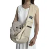 Pet yavrusu taşıyıcı çanta kedileri köpek yavrusu açık seyahat köpek omuz çantaları pamuk tek konforlu askı çanta çantası