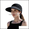 Wide Brim Hats Women Sun Hat 2 In 1 Zip-Off Protection Visor Beach Hats For Woman Golf 2022 Summer Girl Wide Brim Cap Lady Caps Sunha Dh6Iz