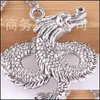 Anhänger Halsketten Mode China Loong Drachen Anhänger Runde Kreuz Kette Kurze Lange Herren Damen Sier Farbe Halskette Schmuck Geschenk Drop Dhgye