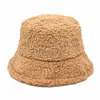 Fashion women's warm bucket hat ladies autumn and winter outdoor Panama plush soft warm fisherman casual hat women DE819