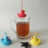 Duck Shape Tea gereedschap Siliconen thee -zeefkeuken Accessoires Losse blad diffuser schattige cartoon voedselkwaliteit herbruikbaar