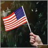 Banner Flags Banner Flags Usa Flag American Small Stick Mini Hand Held Decorations 1 Dozen Drop Delivery 2022 Brhome Am9Kn Home Garde Dhixe