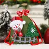 5st/set DrawString Christmas Gift Bag Santa Claus Snowman Cartoon Biscuit Varor Cookies Candy Packaging P￥sar f￶r barn Xmas Holiday F￶delsedagsfest