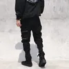 Men's Pants Fashion Clothing Women Men Black Cargo Joggers Jogging Autumn Korean Streetwear Hip Hop Zipper Ribbon