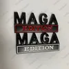 3DエディションMAGAメタルアロイカーステッカーの装飾アメリカを偉大にするエンブレムバッジカーメタル​​リーフボード