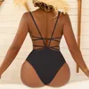 Telefones para compras on -line automotivas SweyOne S Sexy Women One Piece Swimsuit 2022 Bandagem Solid feminina Monokini Brasilian Bathing ...