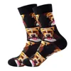 Chaussettes pour hommes Peigné Nouveauté Hommes Chaussettes Mode Femmes Hip Hop Harajuku Animal Chien Cool Heureux Skateboard Tube Drôle Cadeau De Noël T221011