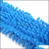 Brosse 1 pcs flexible extra longue brosse douce microfibre nouilles chenille bleu voiture lavage de roue nettoyant accessoires livraison directe 2022 mob dhlrt