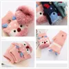 Accessoires pour cheveux 1 paire épaississement hiver sans doigts en peluche velours chaud dessin animé renne enfants gants enfants mitaines