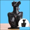 Jewelry Pouches Bags Jewelry Pouches Resin Necklace Earring Display Bust Pendants Holder Organizer Mannequin For Women Personal Use Dhgma