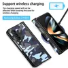 Z FOLD4 Camouflage Lederen Wallet Cases voor Samsung Z Fold 4 3Vad4 Galaxy Fold3 Zfold3 leger Militaire camo -houder Flip Cover Business Flip Folding Shockproof Pouches