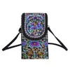 Evening Bags Lady Cell Phone Bag Crossbody Shoulder Wallet Purse Handbag Pouch Ethnic Style Embroidered Flip Canvas Retro Small