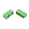 Akcesoria oświetleniowe 10pcs KF2EDG 3,5 mm/3,81 mm wtyczkowy blok terminalu PCB zakrzywiona igła prosta pin 2/3/4/5/6/7/8p Zielone złącze