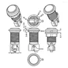 Contrôleurs de jeu 10x boutons poussoirs éclairés par LED chromées avec micro-interrupteur d'interface de 4,8 mm pour les jeux de machines d'arcade Mame Jamma Parts 12V