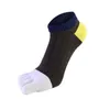 Chaussettes pour hommes printemps automne cinq doigts pour hommes coton solide respirant tissage Harajuku pas de talon avec orteils marque d'affaires chaussette