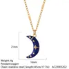 Pendant Necklaces Fashion Star Moon Necklace For Women Girl Jewelry Evil Blue Eye Gold Color Sun Stainless Steel Chain