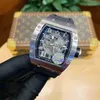 Luxe heren mechanisch horloge Milles Rm010 volledig automatisch uurwerk saffier spiegel rubberen horlogeband Mcdy Zwitserse horloges