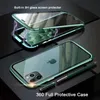 360 Metal Magnetic Cases For iPhone 12 13 Mini 11 12 13 14 Pro Max Double Sided Glass Case Fit iPhone X XR XS 7 8 6 6S Plus SE Cov7413228