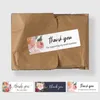 Geschenkomschakeling 120 pcs1x3 inch Flower Bedankt voor uw bestelstickers Labels Labels Small Business Decor Sticker Stationery Pakket Decorate