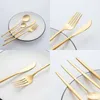 Flatware Sets Dining Fork Set 401 Stainless Steel Coffee Spoon Mirror Polishing Dishwasher Safe Dessert Dinnerware Cutlery Home