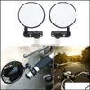 Motorcycle Mirrors 2Pcs Motorcycle Mirror Aluminum Black 22Mm Handle Bar End Rearview Side Mirrors Motor Accessories Drop Delivery 20 Dh4G6