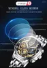Montres-bracelets WISHDOIT Montre mécanique pour hommes en acier inoxydable cadran creux petit calendrier de travail étanche montres automatiques Reloj