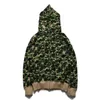 Designer Shark Full Zip Hoodie Crazy Face Jacket Big ABC BAPE Felpa Camo Grid Hoody Men Women Zipper Sudadera Autumn Winter Jogger Sportwear Loose Hooded Ape Hoodiies