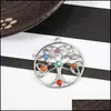 Pendentif Colliers En Gros Cristal Naturel Pierre Précieuse Pendentif Sept Chakra Pendentifs Religieux Alliage Incrusté 012 174 R2 Drop Delivery 2 Dhjqt