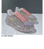 Elbise Ayakkabı 2022 Sonbahar Deri Kadın Yeni Stil Moda Platformu Ins Platformları Sneakers Tide Shine Bling Rhinestone T221012