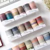 Hediye sargısı 10rolls/set zanaat malzemeleri diy dekoratif yapışkan washi bant düz renkli çıkartmalar retro