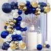 Decora￧￣o de festa anivers￡rio marinho azul bal￣o guirlanda arco de feliz casamento decora￧￵es de casamento beb￪ kids confetti baloon suprimentos 221013