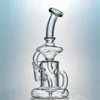 Recycler Glass Bong Narghilè Klein Tornado Percolatore Tubi d'acqua 14mm Femmina Joint Oil Dab Rigs Con Banger al quarzo o Ciotola HR024