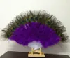 Peacock Feather El Fan Dancing Gelin Partisi Tedarik Dekor Çin tarzı Klasik Hayranlar Parti P1013