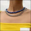 Hänghalsband choker mti lager pärllänk kedja halsband ny ins modedesigner uttalande halsband för kvinnor flickor 1241 b3 d dhm2k