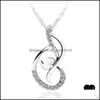 Pendant Necklaces Love Dance Pendants White Gold Plated 925 Sterling Sier Necklace Pendant Heart Jewellery No Chain 36 N2 Drop Deliv Dhneq