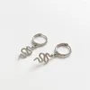 Hoop örhängen 1Pair Small 18K Gold Cute Real.925 Sterling Silver Snake Huggie Earring Fine Jewelry Tle2241